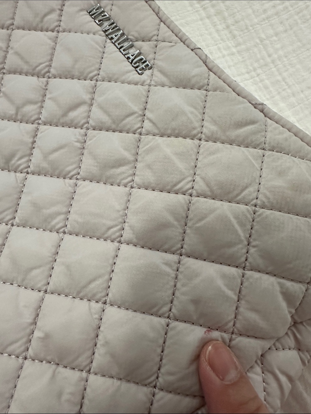 MZ Wallace Quilted Shoulder Bag in Light Blush Pink - Picture 11 of 11